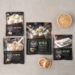 딤섬만두(새우하가우/부추창펀/샤오롱바오/부채교/사천우육완탕/광동새우완탕) 4봉 6종