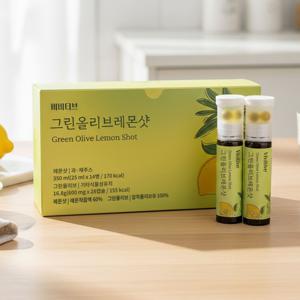 생기충전 그린올리브오일 레몬샷 350ml(14개입) 올레샷 유기농 엑스트라버진