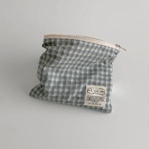 체크토스트 빈티지 파우치