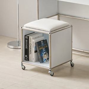 스틸 디자인 O형 모듈 이동식 스툴 오픈형 2colors