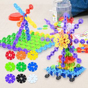 DIY 플라워 디스크 눈꽃 블럭 눈송이 빌딩 블록 400pcs