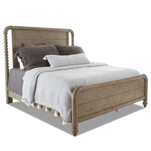 엔틱수입가구 회갈색 원목 패널 퀸침대프레임 750 매트리스 미포함