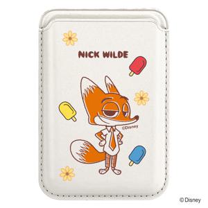 디즈니 주토피아 비비드 글라스 2배 자력 가죽 카드 포켓 지갑