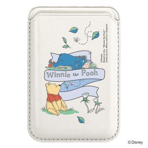 디즈니 푸우 허니워크 디자인 2배 자력 가죽 카드 포켓 지갑