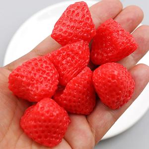 딸기 모형 레드 3cm 10개 과일모형 TPR