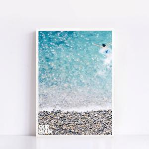 No.658S Wave Wink 바다 윤슬 여름 몽돌 해변 수영 시원한 거실 액자 포스터