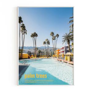 휴양지 야자 나무 수영장 여름 포스터 사진 브로마이드 액자