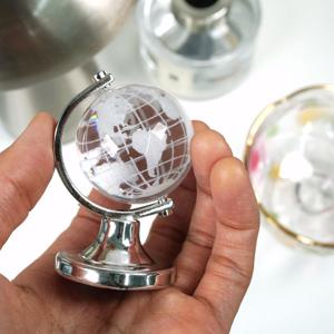 크리스탈 장식용 투명 미니 지구본