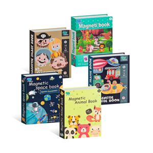 휴대용 마그네틱북 자석 블럭 코디놀이 퍼즐 책 학습 교구 5종