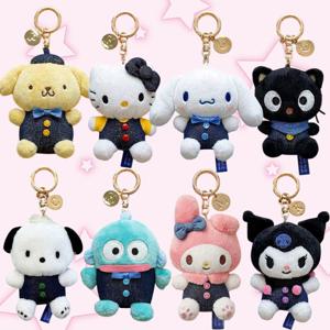 산리오 데님 인형 키링 헬로키티 한교동 시나모롤 마이멜로디 쿠로미 포차코 폼폼푸린 8cm