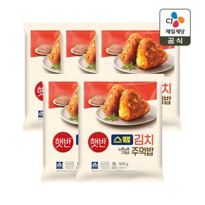 햇반 쿡반 스팸김치주먹밥 500g*5개