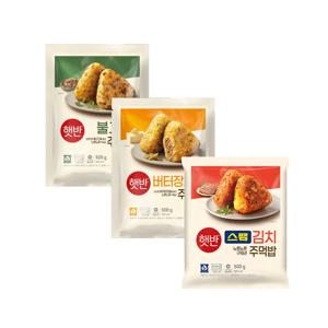 햇반 쿡반 주먹밥 500g 불고기*1개+버터장조림*1개+스팸김치*1개
