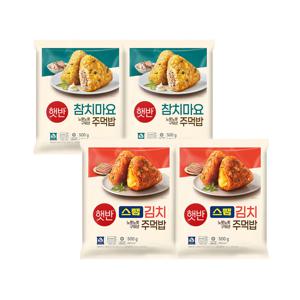 햇반 쿡반 주먹밥 500g 참치마요 *2개+스팸김치 *2개