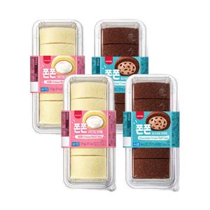 쫀쫀 크림 모찌롤 110g (우유2개+초코2개)