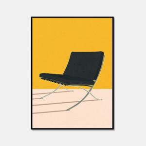 로지 파이스트 Barcelona Chair By Mies Van Der Rohe 포스터액자