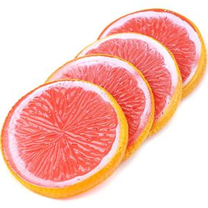 슬라이스 조각 자몽 모형 7.5cm 4개 과일모형 UR