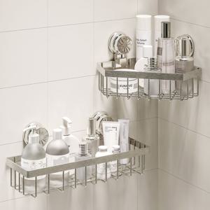 스텐릭 올스텐 3중 강력흡착 무타공 욕실선반 (일자/코너)