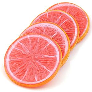 슬라이스 자몽 모형 레드 7.5cm 4개 과일모형 UR