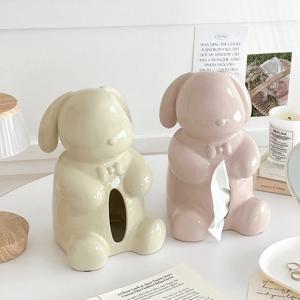 크리미 토끼 세라믹 휴지케이스 티슈케이스