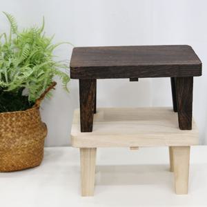 사각 원목 화분 받침대 오동나무 (미니 좌탁) 2colors