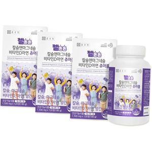 젤튼튼 칼슘앤마그네슘 비타민D 아연 츄어블 1500mg*120정 3팩