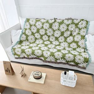 그린속 데이지 로맨틱  블랭킷 빈티지 담요/소파커버