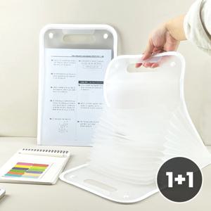 1+1 대용량 13칸 손잡이 아코디언 파일정리함 인덱스 포켓 A4 서류정리 화일