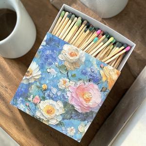 캔들용 롱매치 감성 성냥 빈티지 플라워 인테리어 성냥 130개입