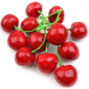 보급형 체리 모형 2알 레드 2.5~2.6cm 과일모형