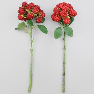 산딸기 모형 가지 레드 32cm 과일모형 조화