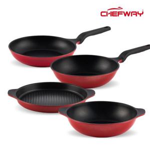 IH 펠리체 경량팬 프라이팬 28cm 시리즈 레드