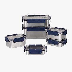 국산 스텐 밀폐용기 모스트 플러스 세트(3호2개,4호2개,7호1개,8호1개)