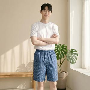 남자 순면 리플 5부 실내복 바지 여름 잠옷 NCG1204