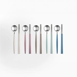 피아니메종 수저세트 / 수저받침 (민트 브라운 블루 아이보리 핑크) 택1