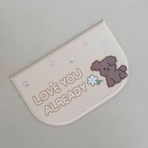 러브유퍼피 펫식기매트 PVC 강아지 고양이 밥그릇 물그릇 논슬립 방수 흘림방지