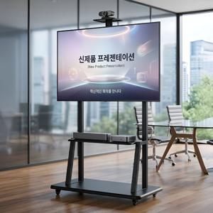 이동식 TV 스탠드 티비거치대 삼성 LG 호환 다용도선반 55~120인치 BS-K3120