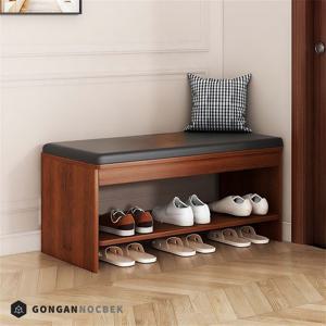 현관 의자 오픈 신발장 슈벤치 원룸 미니 원목 수납장