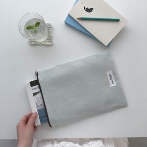 민트 스트라이프 북파우치 - 2 colors (북커버 책커버 북케이스 다이어리 민음사)