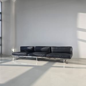 천연소가죽 BC5 3인용 거실 소파