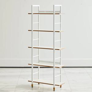 화이트 진열장 장식장 오픈형 책장 디스플레이 수납선반 원형프레임 W800 5단