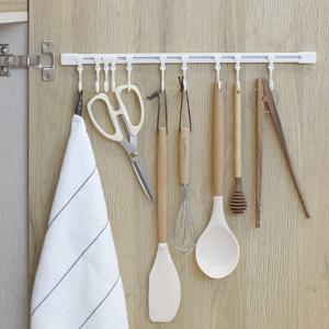 무타공 10구 슬라이드 문걸이 다용도 후크 1P+1P