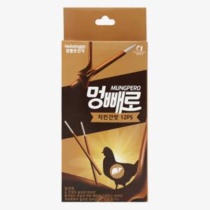 강아지껌스틱 오래먹는간식 멍빼로 치킨간 12p