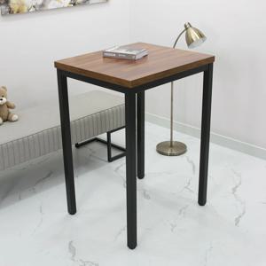 멀바우 상판 컬러 40각 블랙 스틸 600 x 600 스텐딩 서서 일하는 책상 높이 986