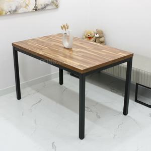 W1200 x D750 밤부컬러 튼튼한 조립식 철재다리 4인용식탁 테이블 LTB12075