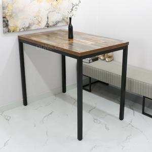 키높이 4인용 식탁 1100 x 700 클래식 LPM 코팅 상판 40각 철재 아일랜드 홈바