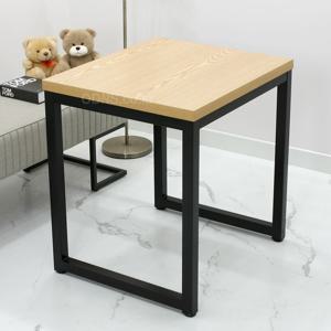 오크 LPM 상판 600 x 600 철재 40각 네모 다리 입식 책상 사무용 보조 테이블