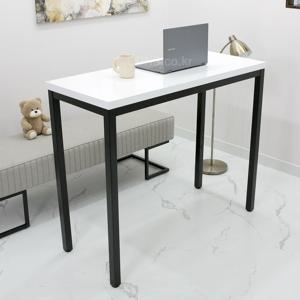 1200 x 500 화이트 컬러 상판 서서 일하는 좁은폭 스탠딩 책상 LHW12050