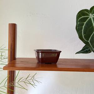 빈티지 화분 - Brown square