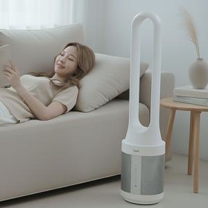BLDC 날개없는 선풍기 공기청정 타워형 저소음 분리세척 리모컨형 GF-NF5900