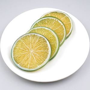 슬라이스 조각 라임 모형 그린 7.1cm 4개 과일모형 UR